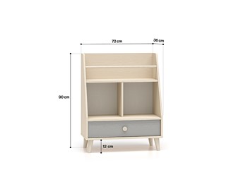 Regał MEVEL 09 Beżowy/Szary