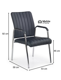 VIGOR fotel pracowniczy/konferencyjny czarny