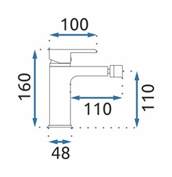 Bateria Bidetowa BLOOM Biały/Chrom