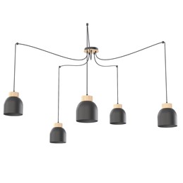 Lampa Wisząca KRU 5 Czarny