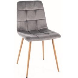 Krzesło MILA D Velvet Dąb/Szary Bluvel 14