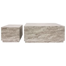 Komplet Stolików Kawowych DICE Marmur Szary
