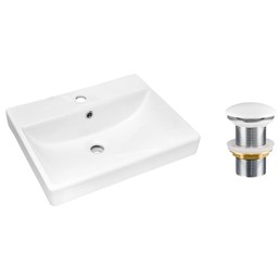 Zestaw Umywalkowy z Korkiem Click-Clack RITA Biały