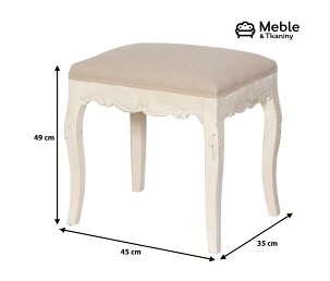 Stołek Siedzisko RIMINI 046 Kremowy