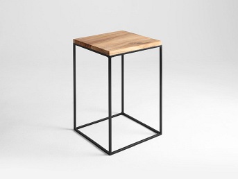 Stolik Tensio Solid Wood 30x30x60 Dąb/Czarny