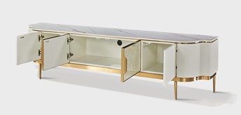 Komoda RTV STILIG ST905C Beż/Złoty