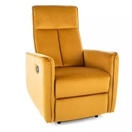 Fotel Rozkładany NIKOS Velvet Curry/Czarny