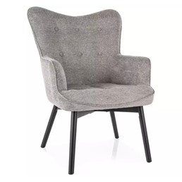 Fotel CARMEN Raven Jasny Szary/Czarny Mat