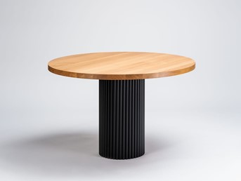 Stół Jadalniany FLAMINGO fi140 Dąb Lity Gładki/Czarny