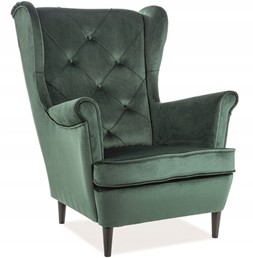 Fotel LADY Velvet Zielony Bluvel 78
