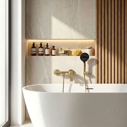 Bateria Wannowa PRIME Złoty Szczotkowany