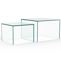 Zestaw 2 Stolików DICE Transparentny
