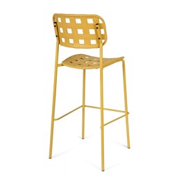 Krzesło Barowe Ogrodowe CLOVER Żółty