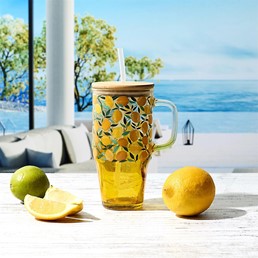 Kubek z Pokrywką i Słomką SOLEO 650 ml Żółty