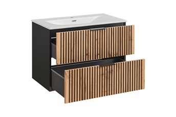 Zestaw Mebli Łazienkowych XIL SKY 80cm Czarny/Wotan