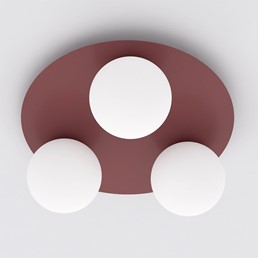 Lampa Sufitowa SOLAR 3 Burgundowy/Biały