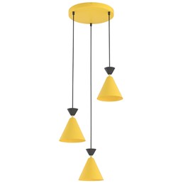 Lampa Wisząca KLEVER 3PREM Pomarańczowy/Czarny