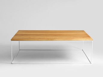 Stół Kawowy Tensio Solid Wood 100x60 Dąb/Biały
