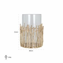 Świecznik LORETTA L Złoty