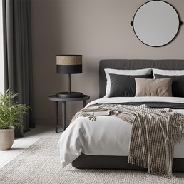 Lampa Biurkowa KARBON LN1 Czarny/Brązowy