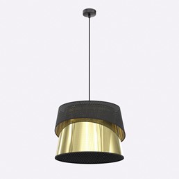 Lampa Wisząca CANVA 1 Czarny/Złoty