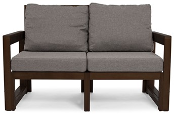 Sofa Ogrodowa MALTA 2-Osobowa Ciemny Brązowy/Grafit