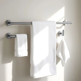 Komplet Wieszaków Łazienkowych ARI Nikiel Szczotkowany