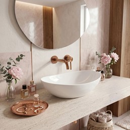 Bateria Umywalkowa Podtynkowa FOSTER Miedź Szczotkowana