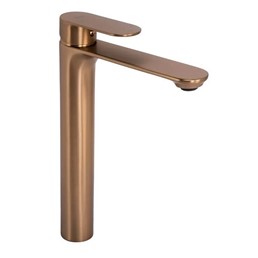 Bateria Umywalkowa Wysoka DROP Miedź Szczotkowany