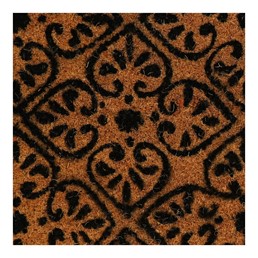 Wycieraczka Kokosowa SERDUSZKA 39x59cm Czarny/Brązowy