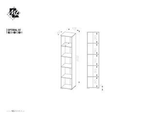 Regał OPTIMAL 07 Sonoma