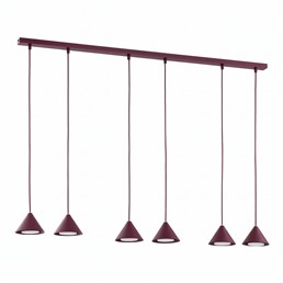 Lampa Wisząca ELIT 6 Burgundowy