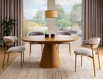 Stół Rozkładany ANGEL II (120-160)x120 Dąb