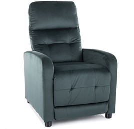 Fotel Rozkładany OTUS Velvet Czarny/Zielony Bluvel 78