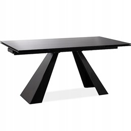 Stół Rozkładany SALVADORE (120-180)x80 Czarny/Czarny