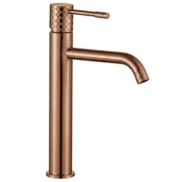 Bateria Umywalkowa Wysoka LUNGO DIAMOND Miedź Szczotkowany