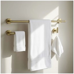 Komplet Wieszaków Łazienkowych ARI Złoty Szczotkowany