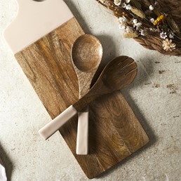 Zestaw Sztućców do Serwowania DUNE Brązowy