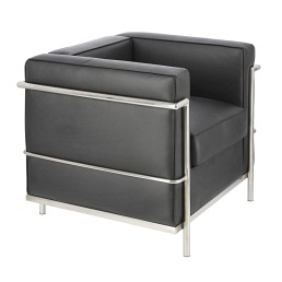 Fotel Kubik 68x75x67 Czarna Skóra