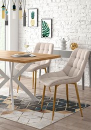 Krzesło Velvet J262-1 Beżowy/Złoty