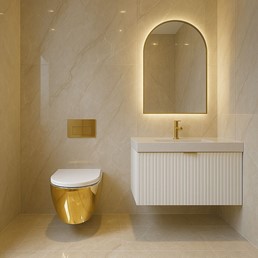 Misa WC CARLO MINI TORNADO NF Złot/Biały