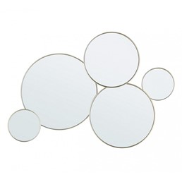 Lustro Ścienne CONNERY 80x35 cm Złoty