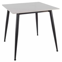 Stół RION 80 Biały Połysk/Czarny Mat