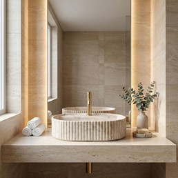 Umywalka Nablatowa MARCELA 50 SATURN Beżowy