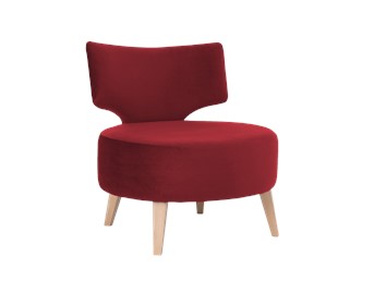 Fotel Flippin 75x60x75 Soczysta Żurawina/Naturalny