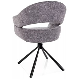 Krzesło BORGO LEO Szary/Czarny Mat