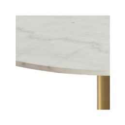 Stolik Kawowy CORBY fi80 Marmur/Złoty