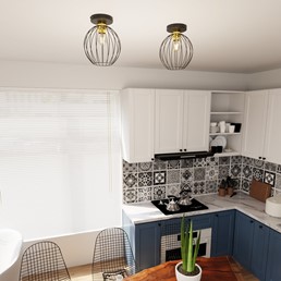 Lampa Sufitowa NEST 1 Czarny/Złoty