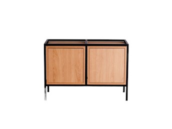 Regał Skap 2R1 Door x2 40x88x60 Dąb/Czarny