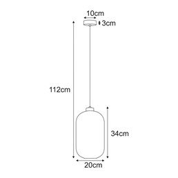 Lampa Wisząca SILVA K-5751 Grafitowy/Czarny